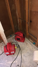 Aftermath of water damage in apartment