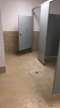 bathroom floor water restoration