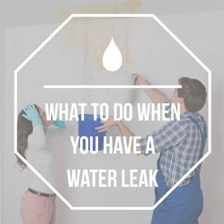 What to do with a water leak What to do with a water leak