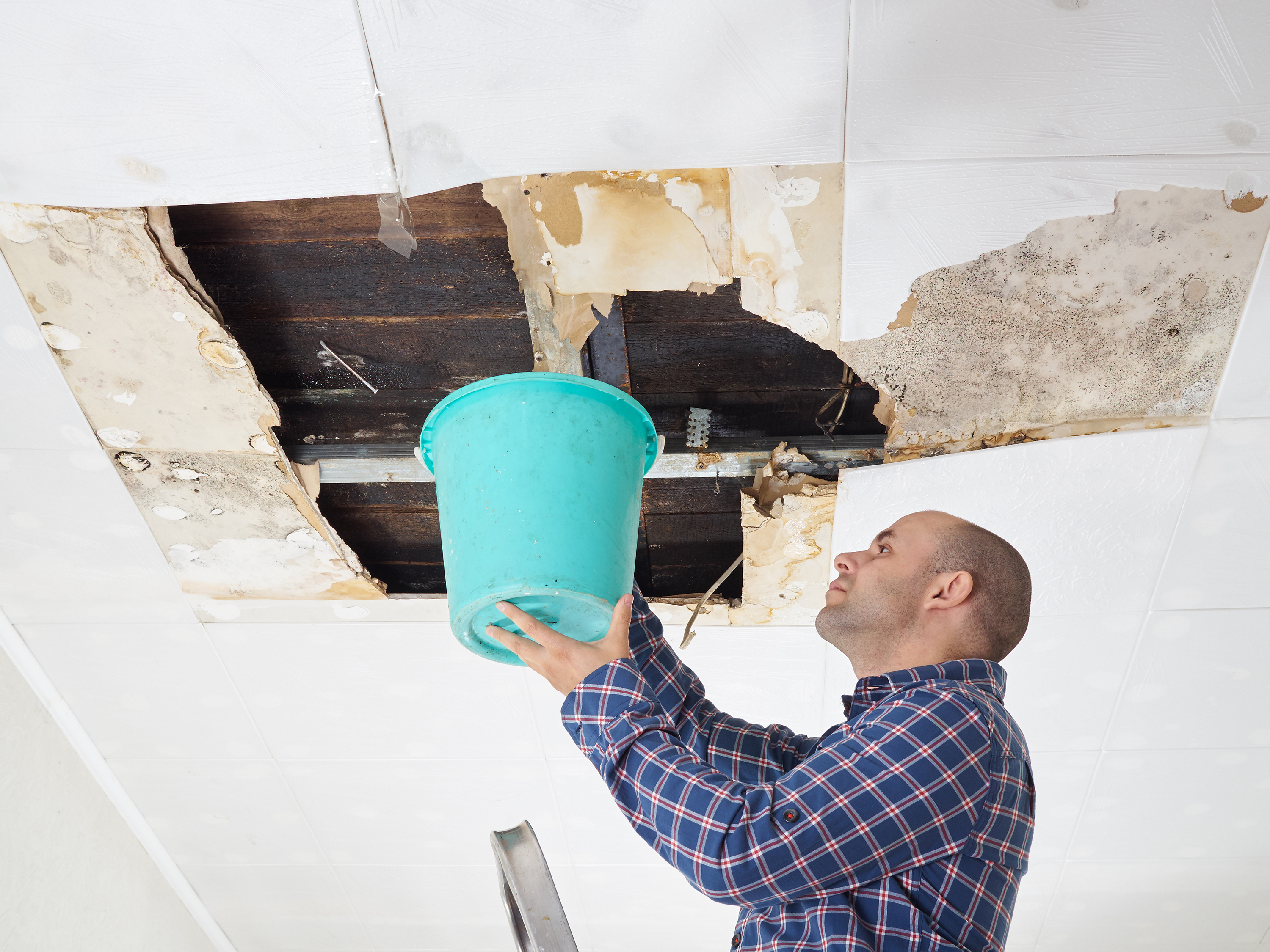 Commercial Water Damage Restoration and Repair - Leaking Ceiling