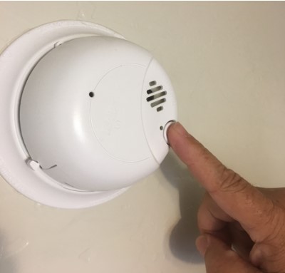 testing a smoke alarm